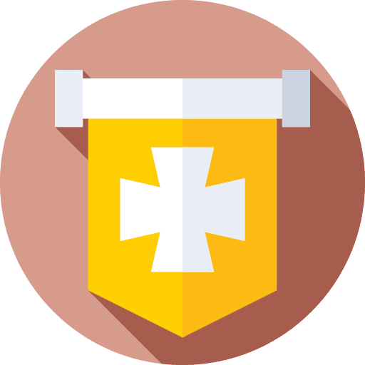 Banner battle pennant flags icon