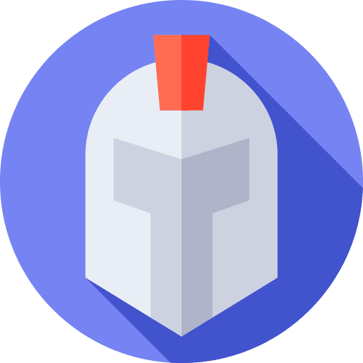 Knight protection helmet armour icon