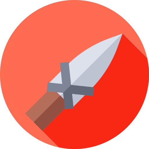 Dagger murder knife blade icon
