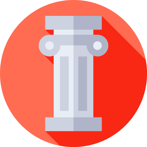 Column story pillar architecture and city icon