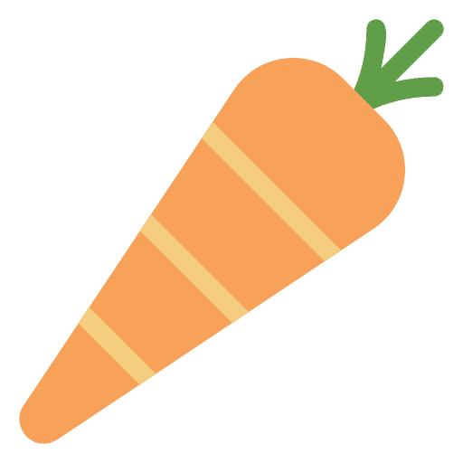 Carrot farming and gardening vegetarian farm icon