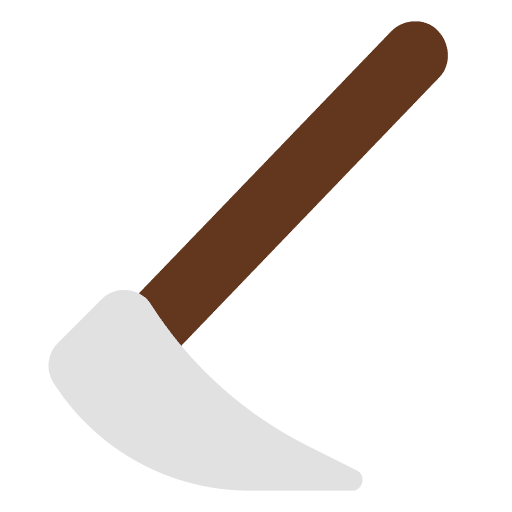 Scythe farm gardening scythe icon