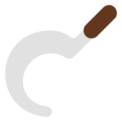 Sickle farm tool construction and tools icon