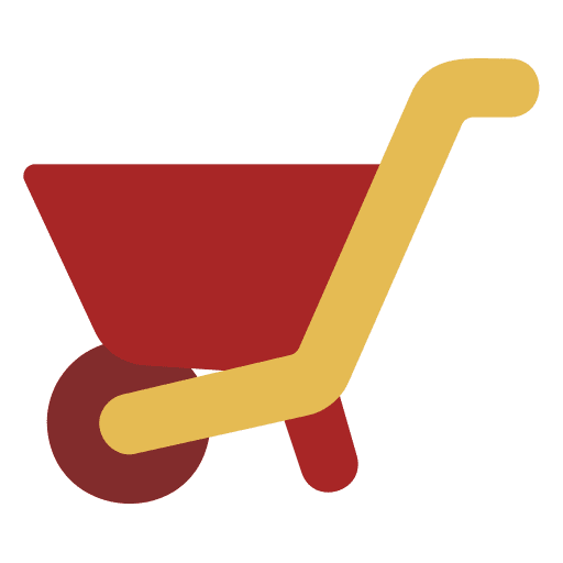 Wheelbarrow soil equipment construction and tools icon