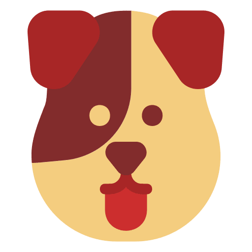 Dog farming and gardening dog dog head icon