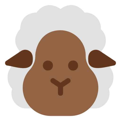 Sheep wool animals farming and gardening icon