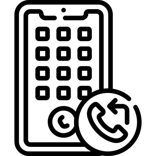 Call back communications calling smartphone icon