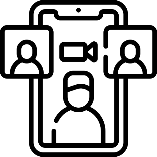 Video call communications video call conversation icon