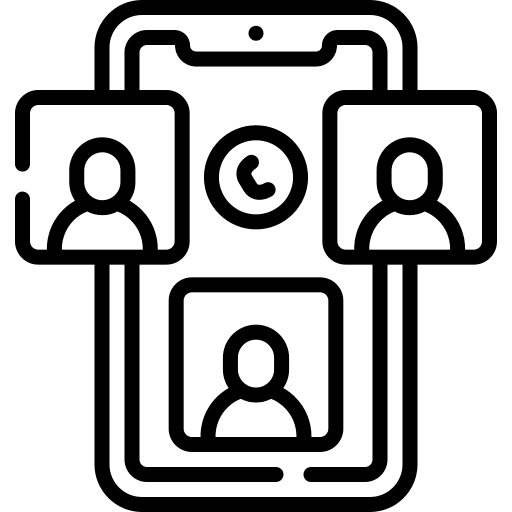 Video conference user online communications icon