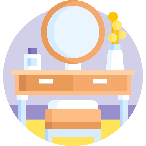 Dressing table mirror interior design beauty icon