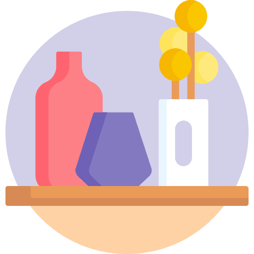 Flower shelf furniture and household decoration icon