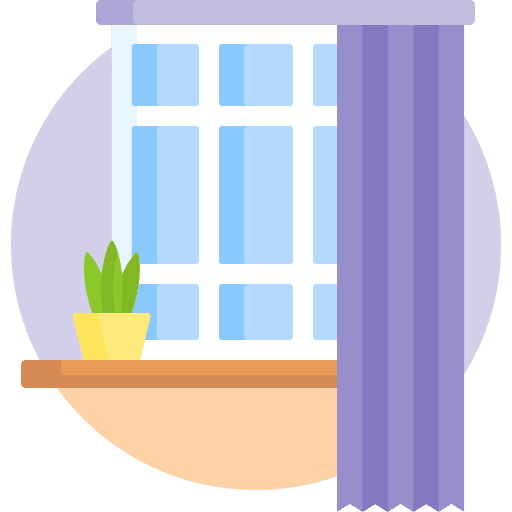 Window home decoration furniture and household interior design icon