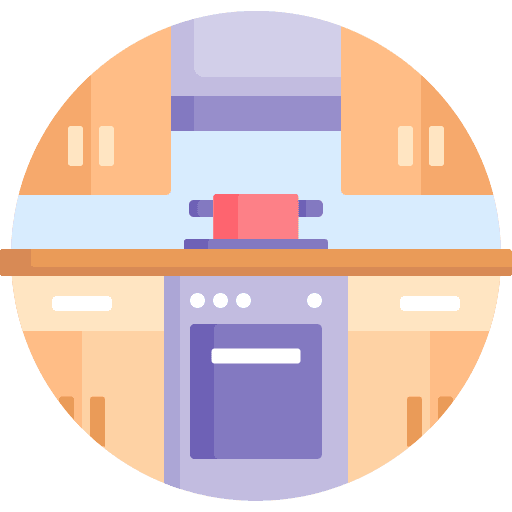 Countertop cooking stove oven icon