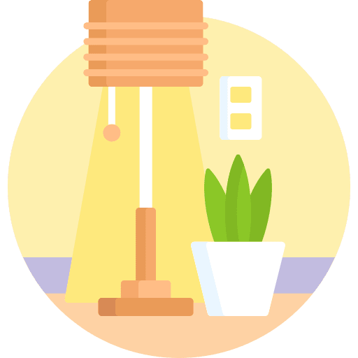 Floor lamp interior design plant pot furniture and household icon