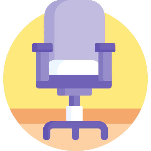 Office chair furniture and household seat desk chair icon