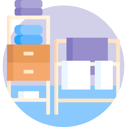 Towel rack home decoration towel rack wellness icon