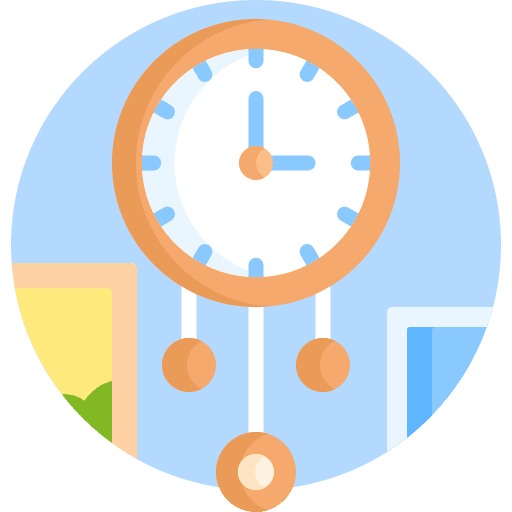 Wall clock pendulum ornamental time icon