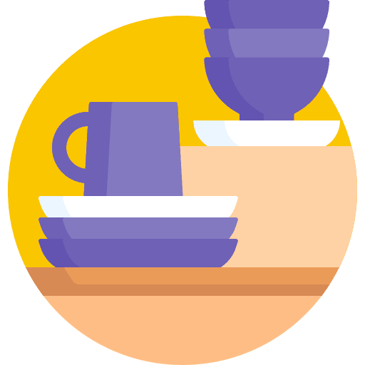 Dinnerware plate kitchen bowl icon