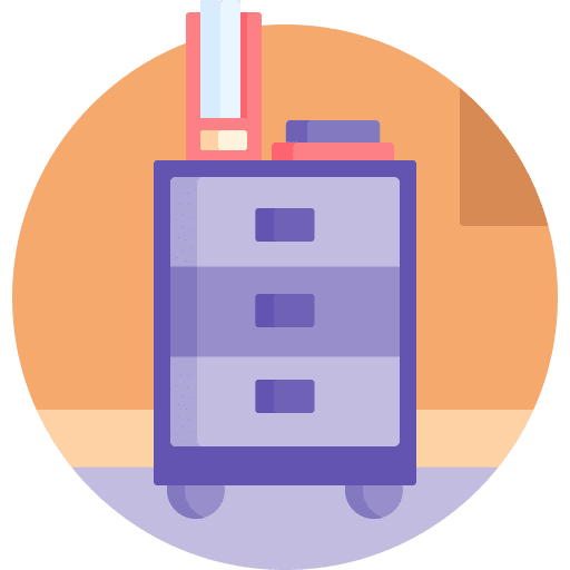 Drawer document binder filing cabinet icon