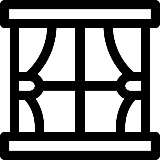 Curtain home interior decorating curtain icon