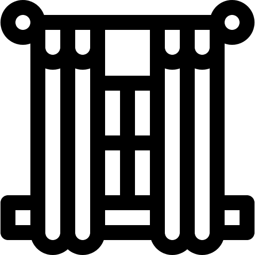 Curtains house furniture home icon