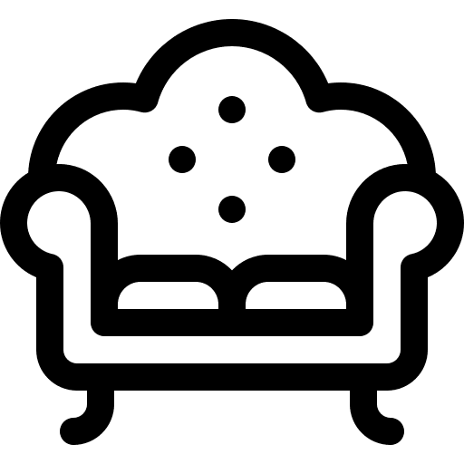 Sofa home furniture and household frame icon