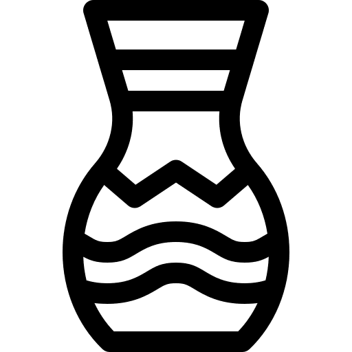 Vase art and design vase pottery icon