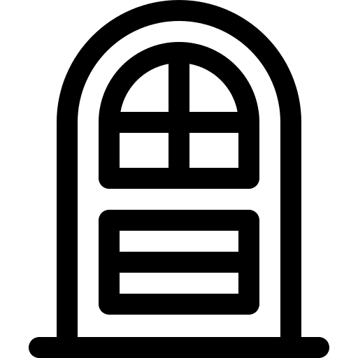 Door furniture and household home entrance icon