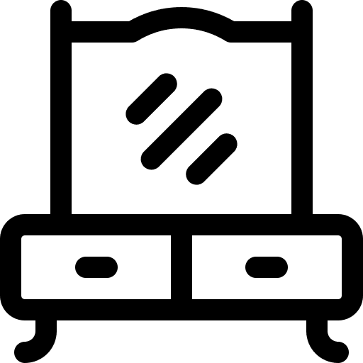 Dressing table dresser table furniture and household icon