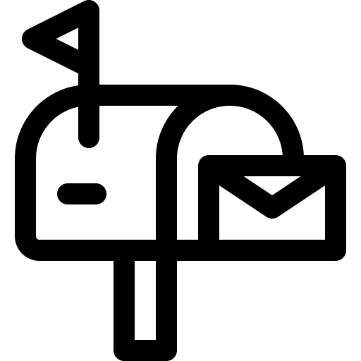 Postbox mailbox communications envelope icon