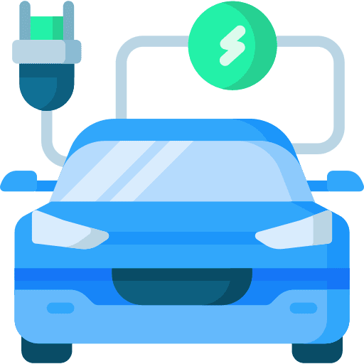 Car electric industry eco car icon