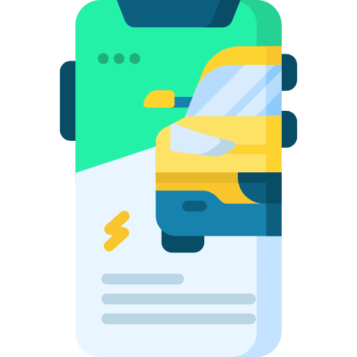 Car smartphone car cabify icon