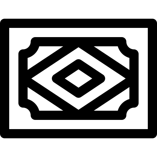 Carpet ornamental adornment design icon