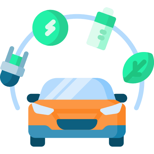 Electric car vehicle car eco car icon