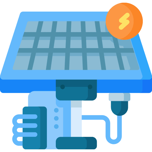 Solar panel ecological solar renewable energy icon