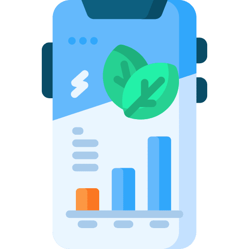 Bar graph energy electronics bar graph icon