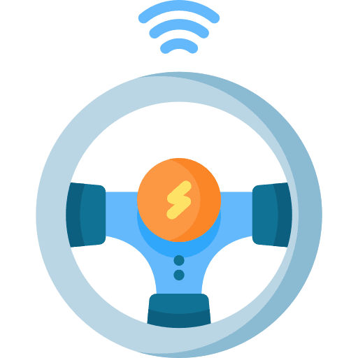 Self driving transportation artificial intelligence smart car icon
