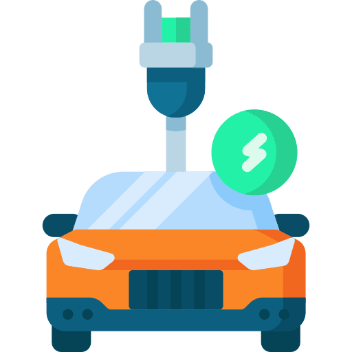 Electric car automobile eco car vehicle icon