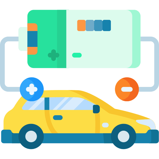 Electric car ecology and environment electric car transportation icon