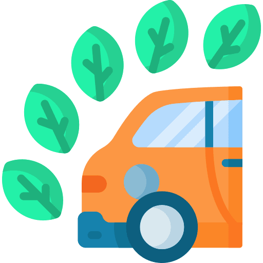 Electric car transportation automobile ecology and environment icon