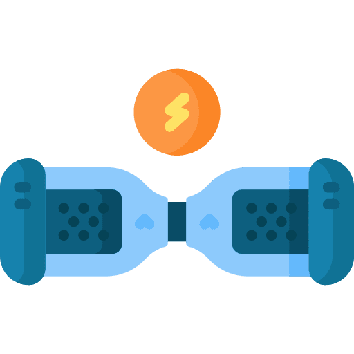 Hoover board transportation circuit board icon