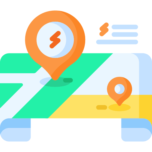 Map map maps and location electricity icon