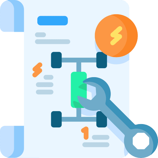 Service file wrench files and folders icon