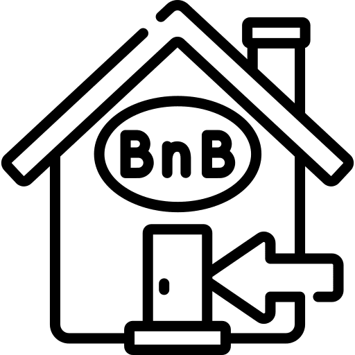 Check in holidays travel bed and breakfast icon