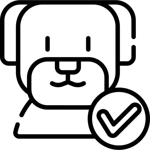 Pets allowed pets allowed dog checkmark icon