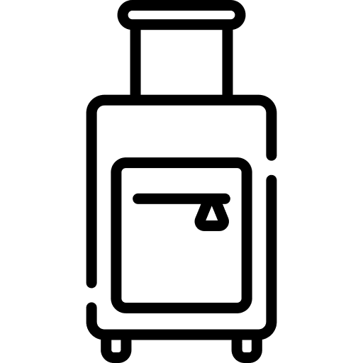 Baggage holidays travel trolley icon