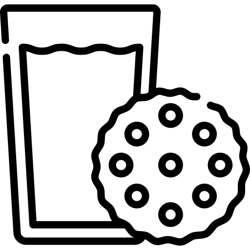 Cookies breakfast sweet milk icon