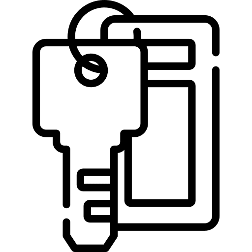 Door key pass password access icon