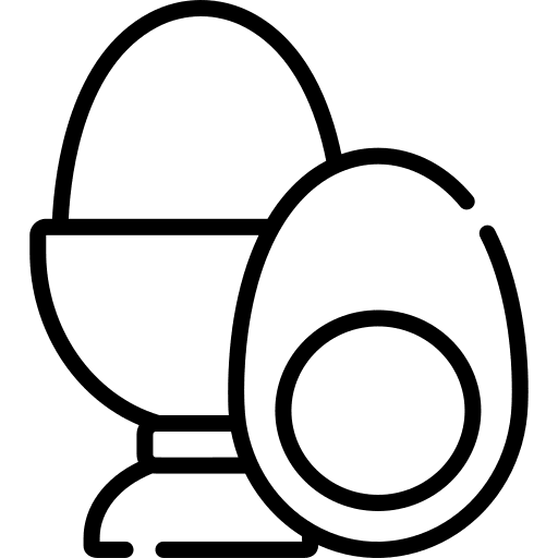 Boiled egg healthy food boiled egg organic icon