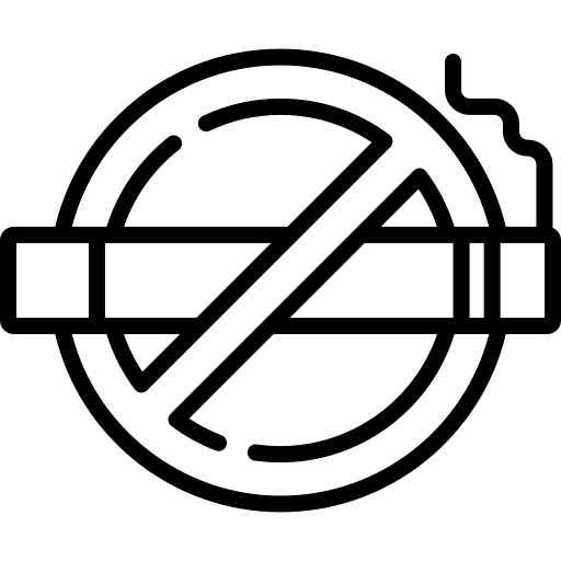 No smoking prohibition forbidden healthcare and medical icon